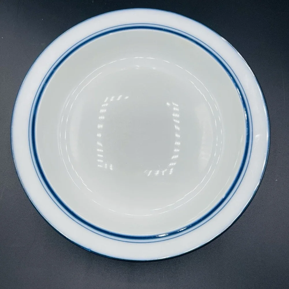 Dansk Christianshavn Blue Band- 2 Rimmed Soup Bowls 8